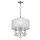 preview thumbnail 2 of 4, Othello 3 Light Clear Crystal Polished Chrome Mini Chandelier - 15'' W x 15'' H