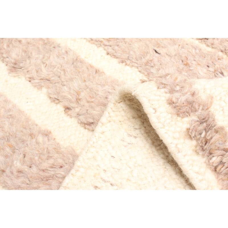 ECARPETGALLERY Braid weave Sienna Tan Wool Rug - 5'3 x 7'9