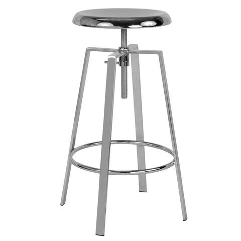 Industrial Style Barstool with Swivel Lift Adjustable Height Seat