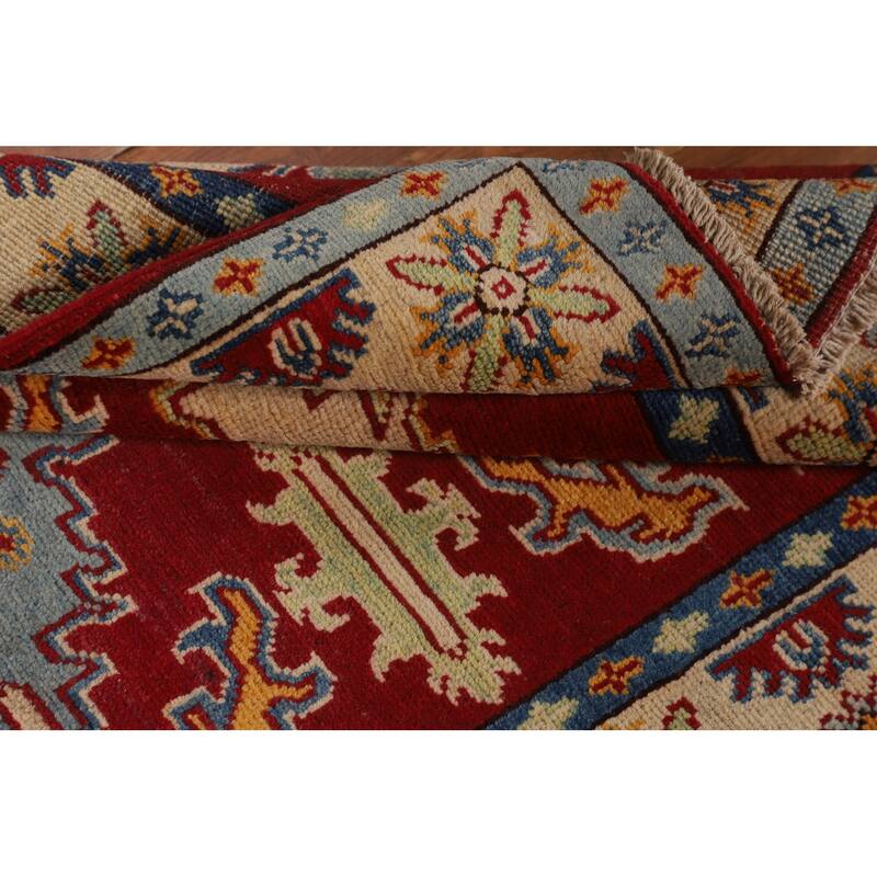 Traditional Red Kazak Accent Rug Hand-Knotted Wool Carpet - 3'5" x 5'1"