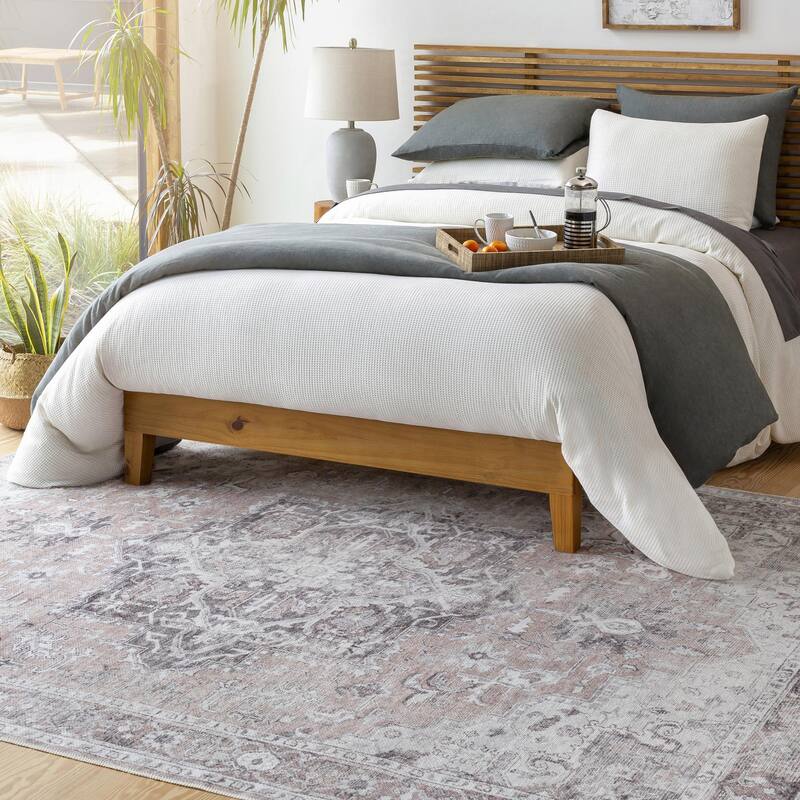 Livabliss Tahmis Traditional Medallion Washable Area Rug