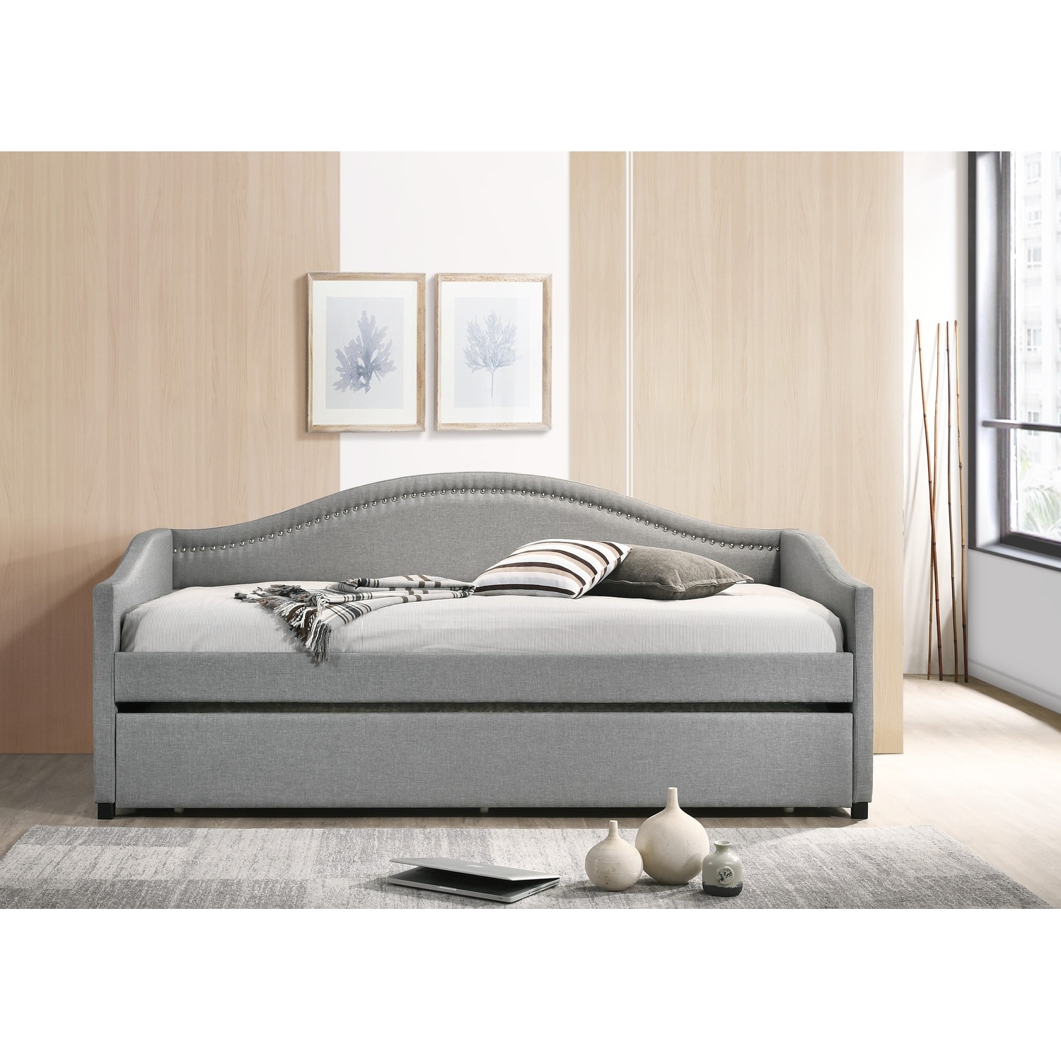 Clanton Upholstered Daybed with Trundle