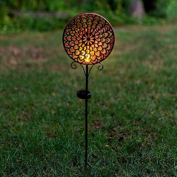 Top Product Reviews For Solar Outdoor Led Light Battery Operated Stainless Steel Mosaic Column Path And Walkway Lights By Pure Garden 16748558 Overstock
