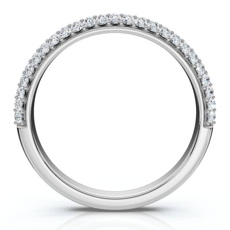 Bliss Diamond 1/4Ct TW Diamond Micro Pave Wedding Ring Stackable Band Gold Lab Grown