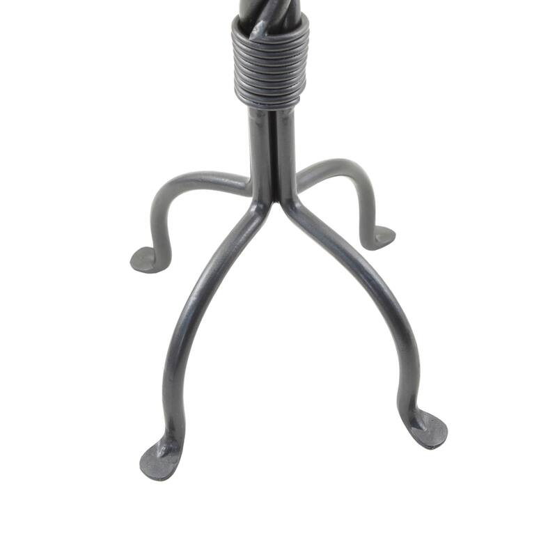 Achla Designs Twisted Rope Fireplace Set of 4 Tools, 30 Inch Tall, Graphite Finish
