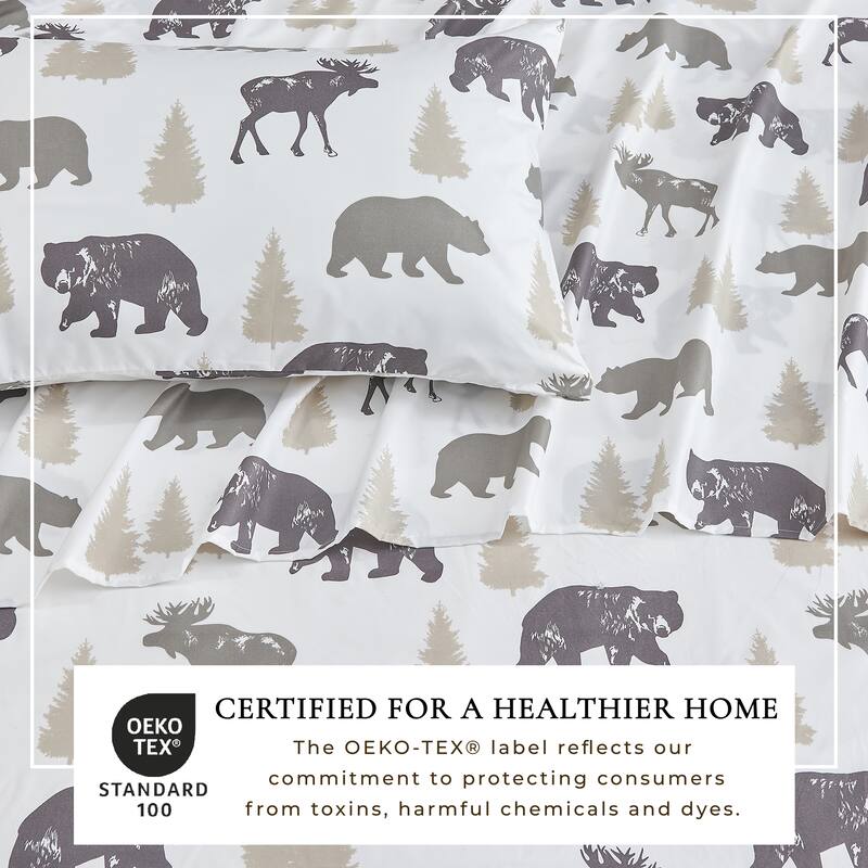 Linery & Co. Ultra-Soft Lodge-Inspired Brushed Microfiber Sheet Set