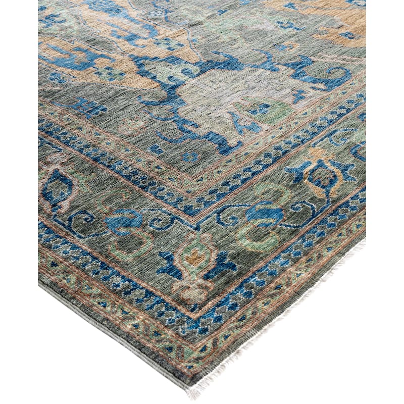 Serapi One-of-a-Kind Hand-Knotted Area Rug - Gray - 8' 10" x 11' 10"