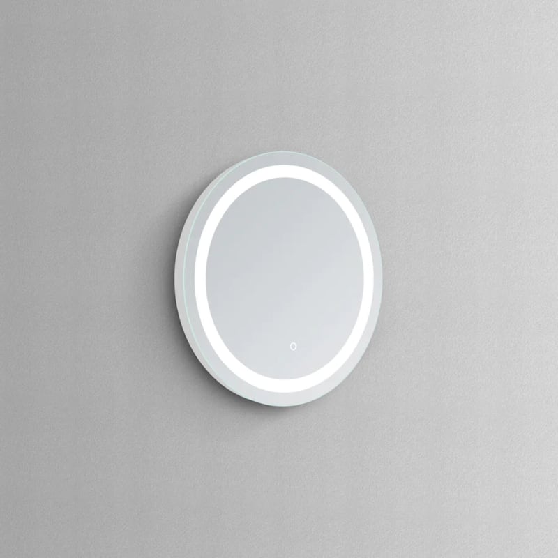Modern Mirrors Solstice Round LED Lighted Bathroom Vanity Mirror, Wall Mounted Makeup Mirror with Defogger - 24 Inches