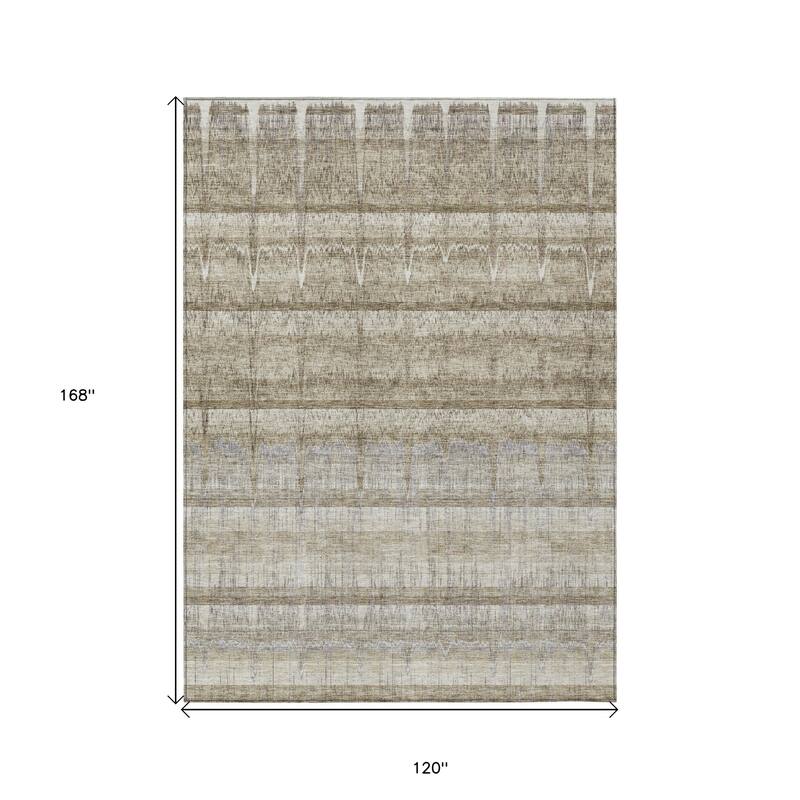 HomeRoots Striped Transitional Rectangle Outdoor Rug