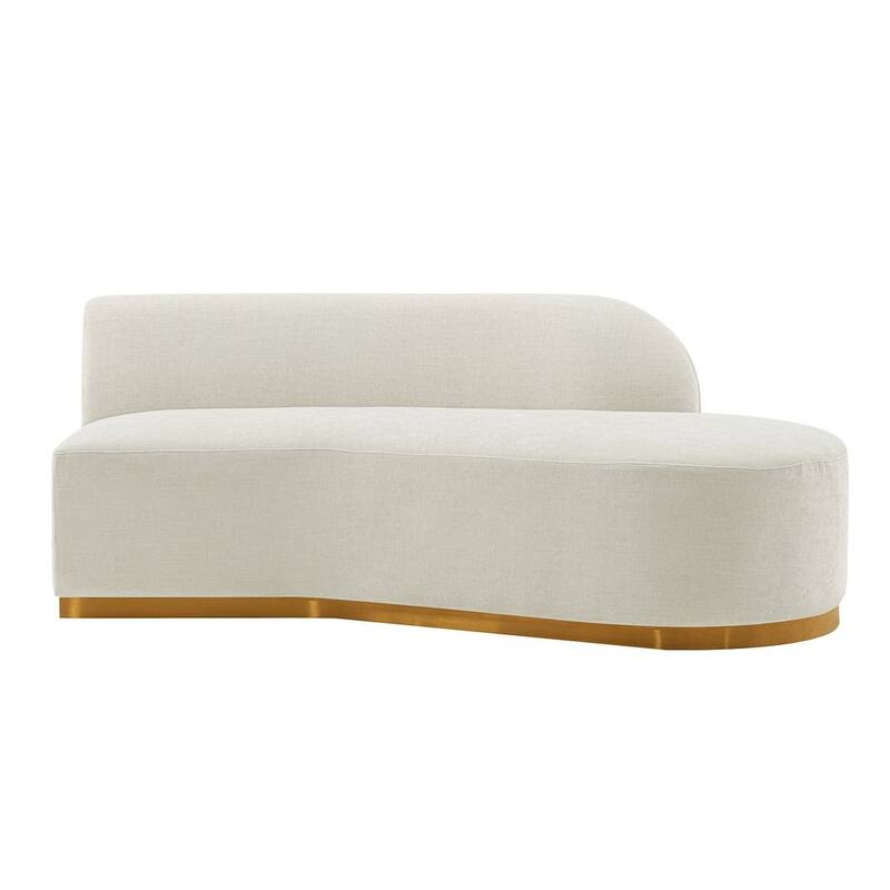 Manhattan Comfort Contemporary Daria Linen Sofa Sectional with Pillows