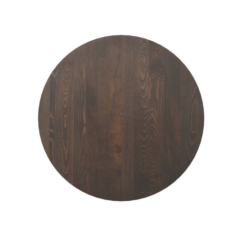 Round Solid Wood Commercial Tabletop with 22.75" x 22.75" Bistro Table Base - 30"W x 30"D x 29.75"H