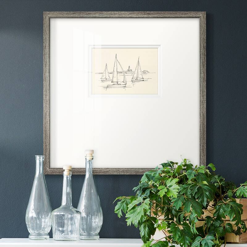 Coastal Contour Sketch IIPremium Framed Print