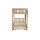 preview thumbnail 66 of 70, Twin Over Twin Rubber Wood Bunk Bed with Trundle, Convertible into 2 Twin Size Beds,with Ladder and Safety Guardrails