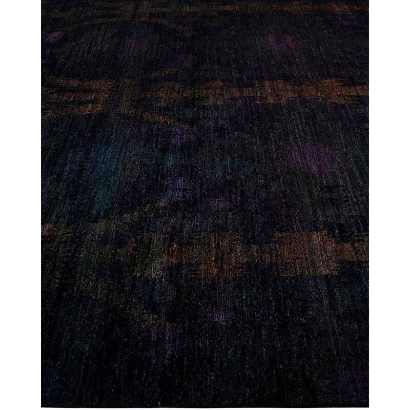 Vibrance, One-of-a-Kind Hand-Knotted Area Rug - Black, 7' 10" x 14' 4" - 7' 10" x 14' 4"