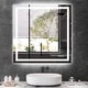 preview thumbnail 57 of 61, LED Bathroom Vanity Mirror Wall Mounted with Double Light Strip, 3-Color Dimmable, Anti-Fog, HD Tempered Glass, UL-Listed, ETL