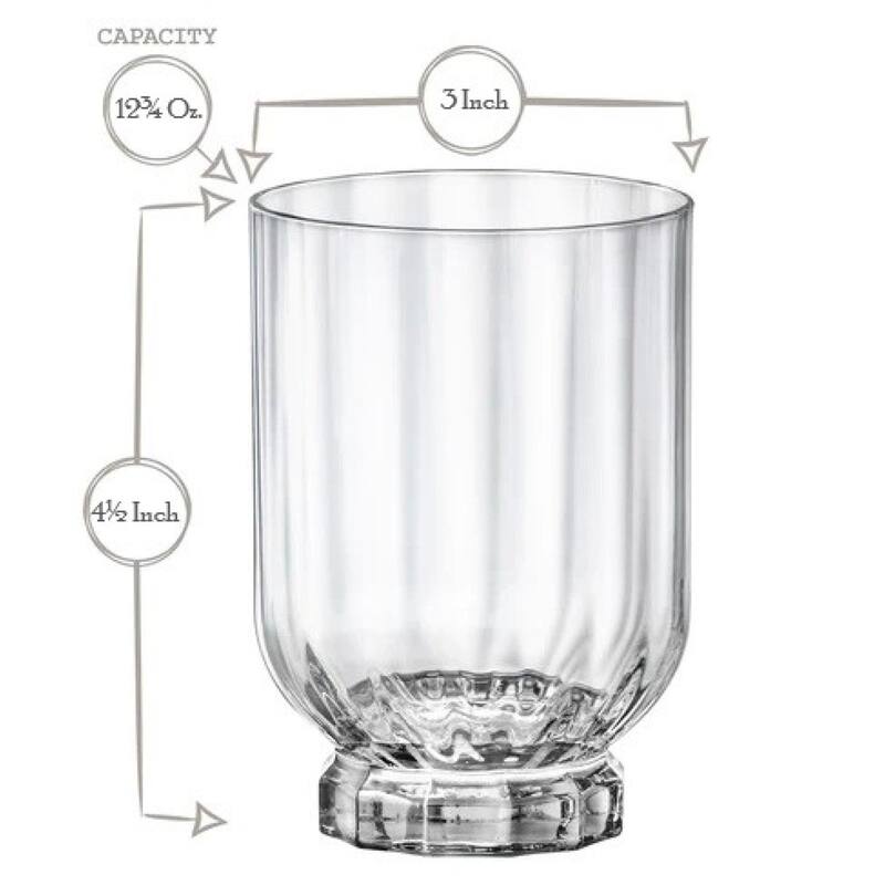 Bormioli Rocco Set of 4 Florian DOF Glasses - 12.6 oz.