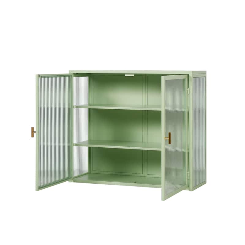 Universal triple glass door modern wall cabinet for living room bathroom