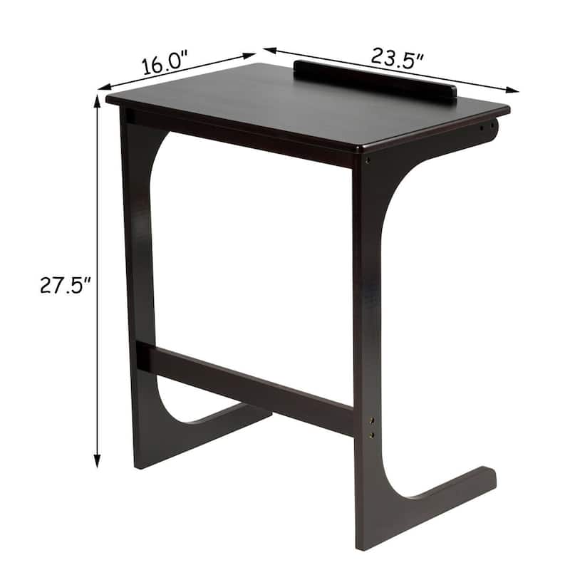 Wicker Side Table for Sofas with Adjustable Tilting Top - 23.5" x 16" x 27.5" (L x W x H)