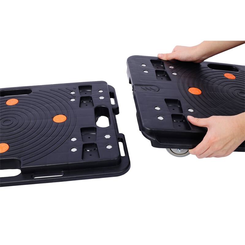 2 PCS Heavy Duty Rolling Mover, Interlocking Moving Dolly w/ 4 Wheels