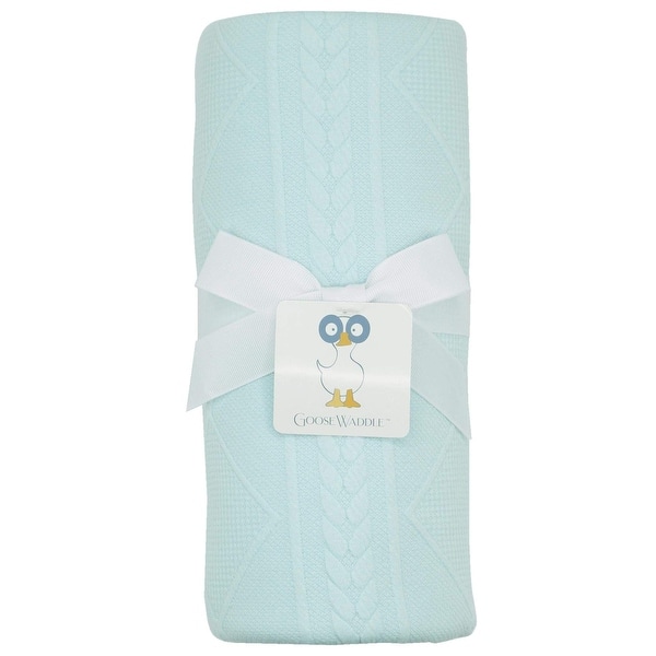 slide 2 of 2, Mint Knit Blanket