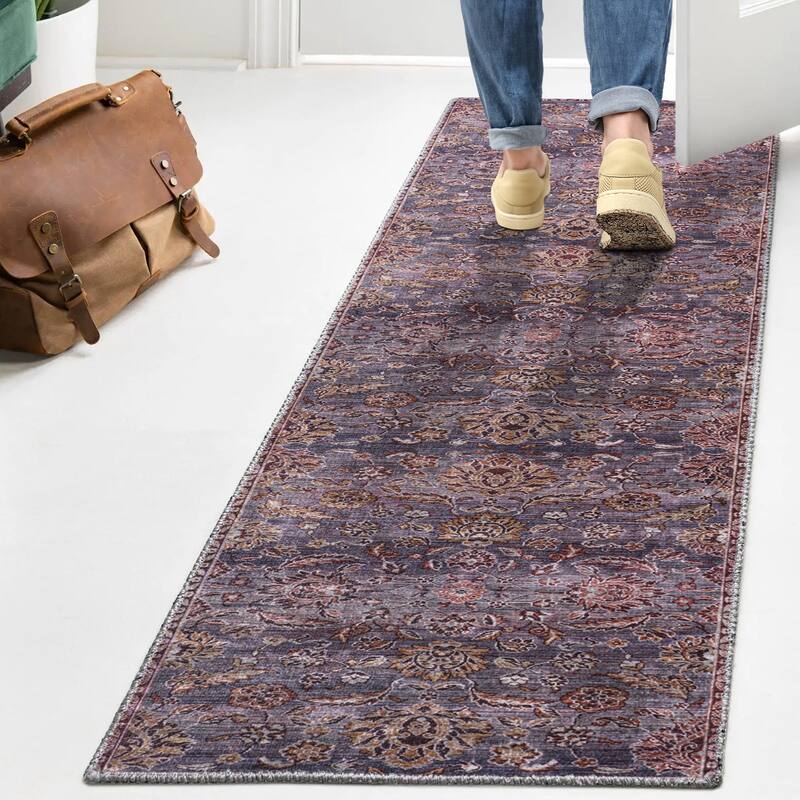 JONATHAN Y Regis Ornate Persian All-Over Machine Washable Area Rug