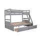 preview thumbnail 5 of 12, Twin over Full Bunk Bed with Storage - Stylish and Functional