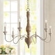 preview thumbnail 8 of 11, Farmhouse 6-Light Wood French Country Chandelier for Dining Room Bedroom