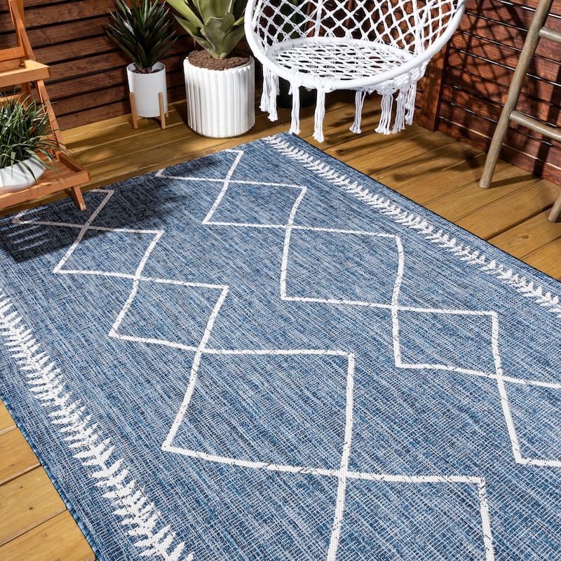JONATHAN Y Kafel Tribal Diamond Trellis Indoor/Outdoor Area Rug