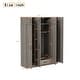 preview thumbnail 13 of 18, Large Floor Organizer with 4-Door Wardrobe with Drawer and Top Cabinet