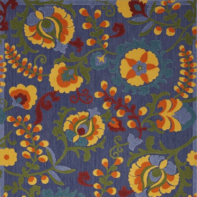 HomeRoots Contemporary Rectangle Outdoor Rug - 4' X 6'