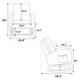preview thumbnail 6 of 46, Upholstered High Back Wooden Rocking Chair for Living Room Baby Kids Room Bedroom, Pink Boucle