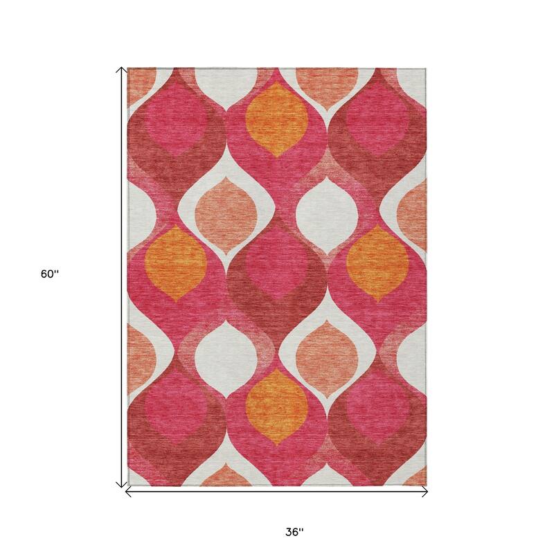 HomeRoots Ogee Transitional Rectangle Outdoor Rug