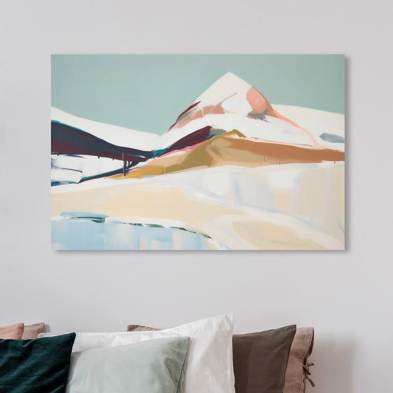 Wynwood Studio Nature and Landscape Mountain like Meringue White and Modern & Contemporary Wall Art Canvas Print - 36 x 54