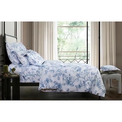 Josephine Duvet Set White/Blue Queen