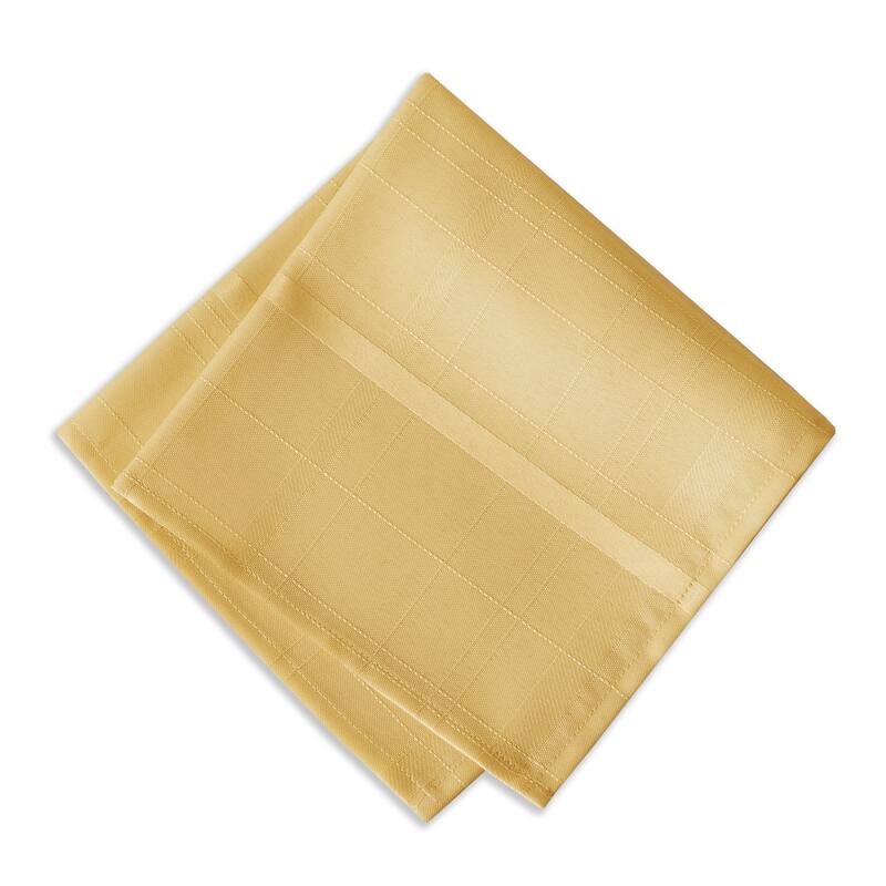 Elrene Elegance Plaid Damask Fabric Set of 4 Napkins - 17" w x 17" l