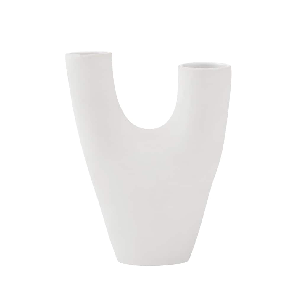 Renwil Avignon Indoor Ceramic Stoneware Small Vase, Matte Off-White