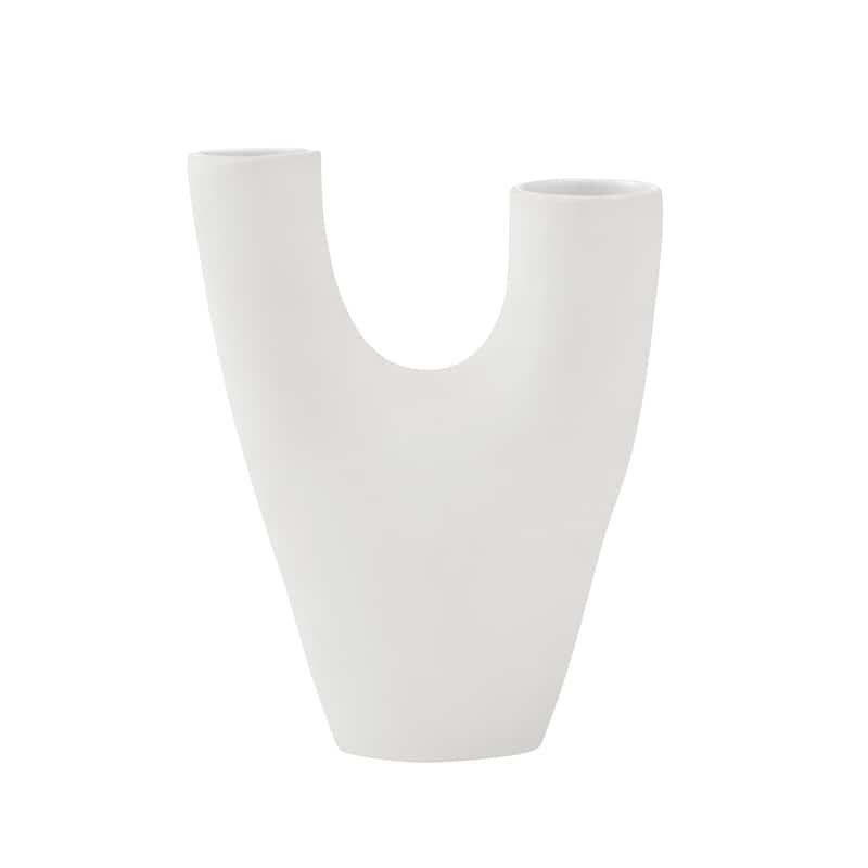 Renwil Avignon Indoor Ceramic Stoneware Small Vase, Matte Off-White