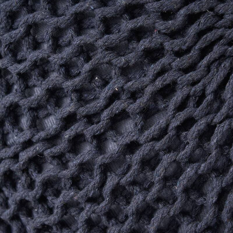 Abena Knitted Cotton Pouf by Christopher Knight Home