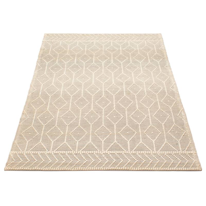 ECARPETGALLERY Braid weave Sienna Grey Wool Rug - 5'0 x 7'9