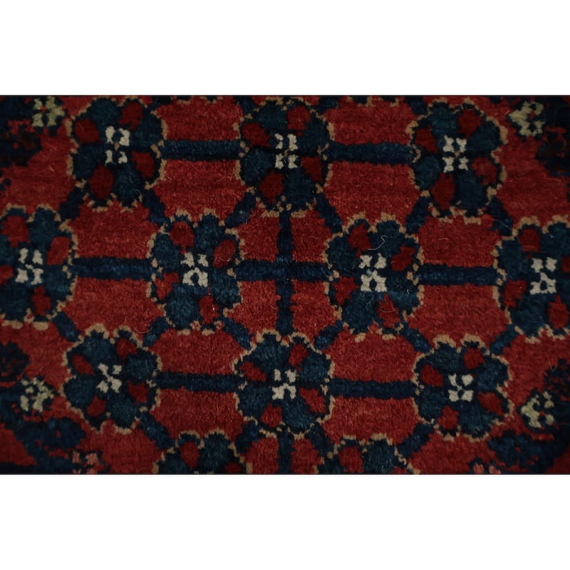 Hand Knotted Oriental 100% Wool Carpet Traditional Geometric Red Joshaghan Area Rug - 16' 10'' X 10' 8''