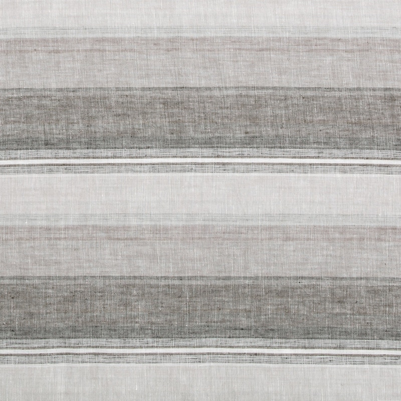 HiEnd Accents 100% French Flax Linen Variegated Stripe Euro Sham, 27"x27"