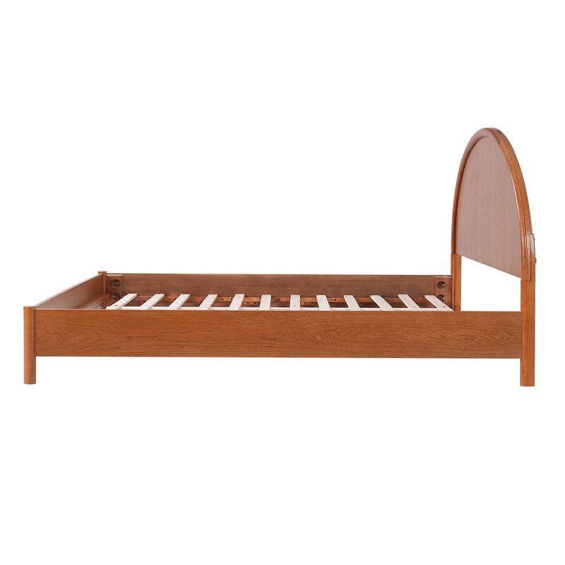 Christopher Knight Home - Arden Mid-Century Modern Wooden Platform Bed with Curved Headboard