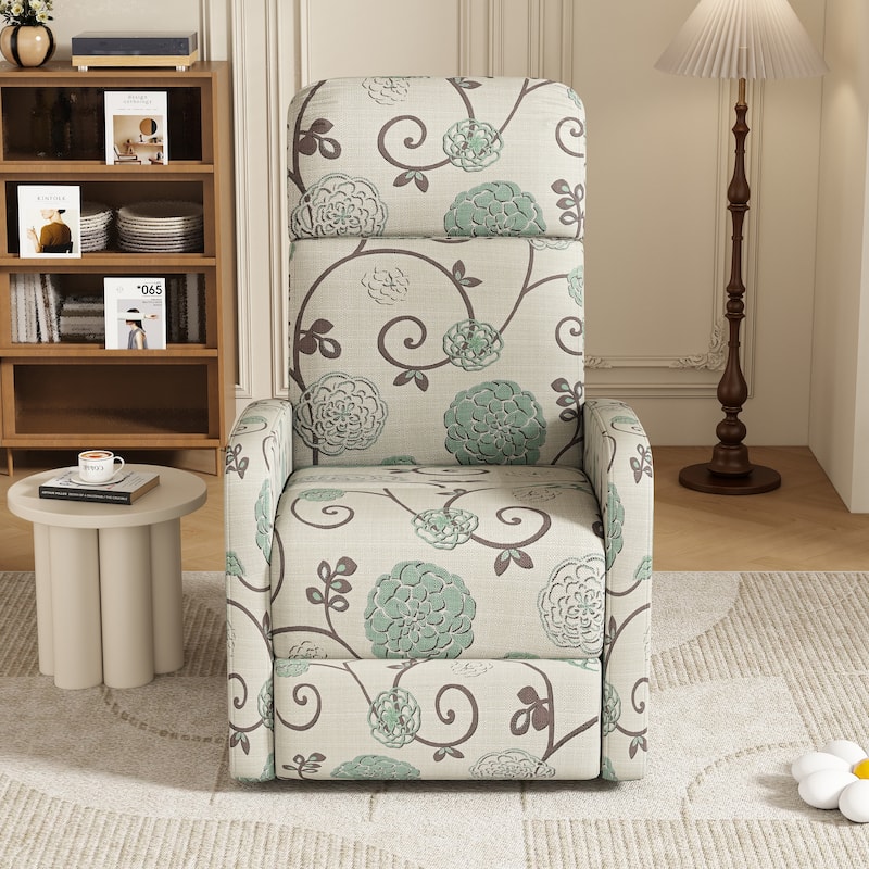 Modern Lounge Chaise Chair, Home Theater Manual Recliner Chair, Accent Chair with Three Adjustable Angles