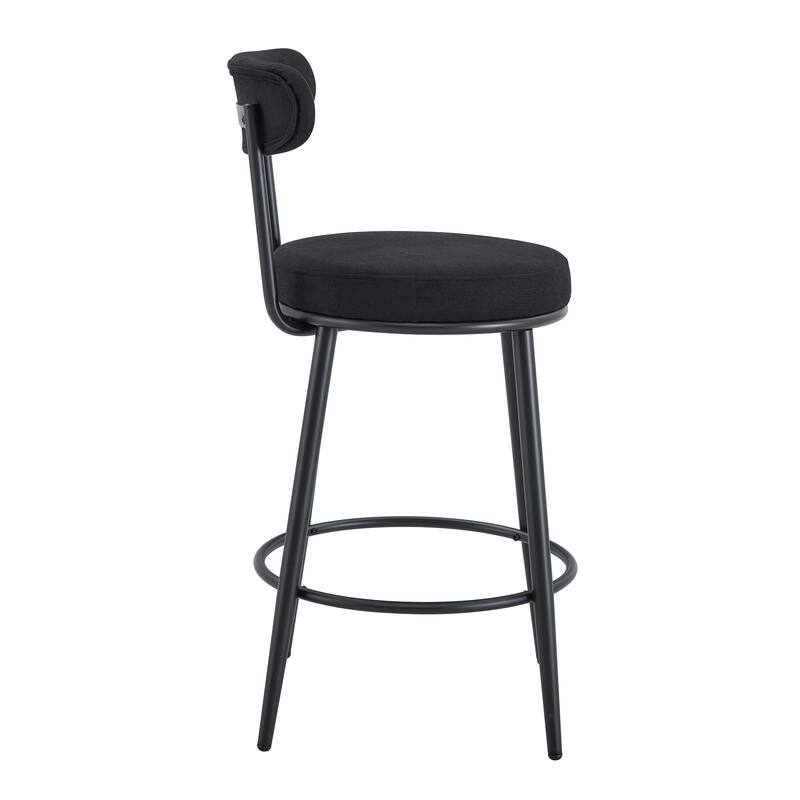 Fashionable and Comfortable - Two Sets of Ergonomic High Legged Bar Chairs, With Breathable Fabric Cushions .Pack two in one box