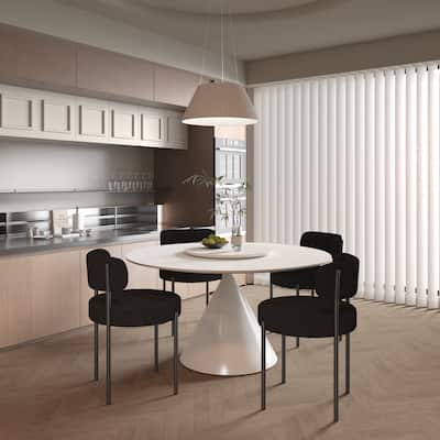 Boucle Upholstered Side Dining Chair Set
