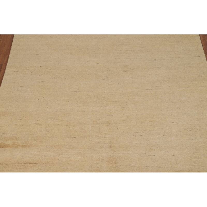 Muted Gabbeh Modern Rug Hand-Knotted Wool Carpet - 4'10"x 6'6"