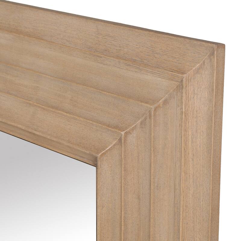 SAFAVIEH Couture Jilianna 50-inch Vertical Rectangle Wood Mirror - 38.2"W x 2.8"D x 50"H