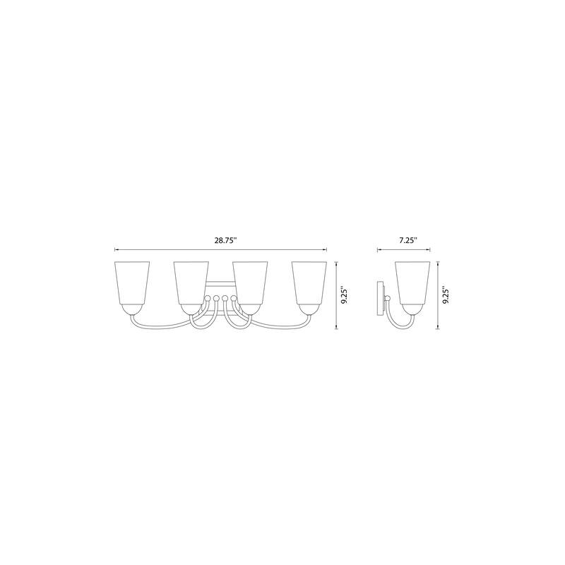Malone 4 Light Vanity - 28.75