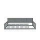preview thumbnail 10 of 10, Gray Twin XL Size Daybed with Storage Shelves , Wood Floor Bed with USB Ports for Kids