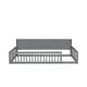 preview thumbnail 34 of 34, Wood Twin XL Size Floor Bed with Storage Cabinets and USB Ports, Solid Wood Bedframe w/Fence, No Box Spring Needed